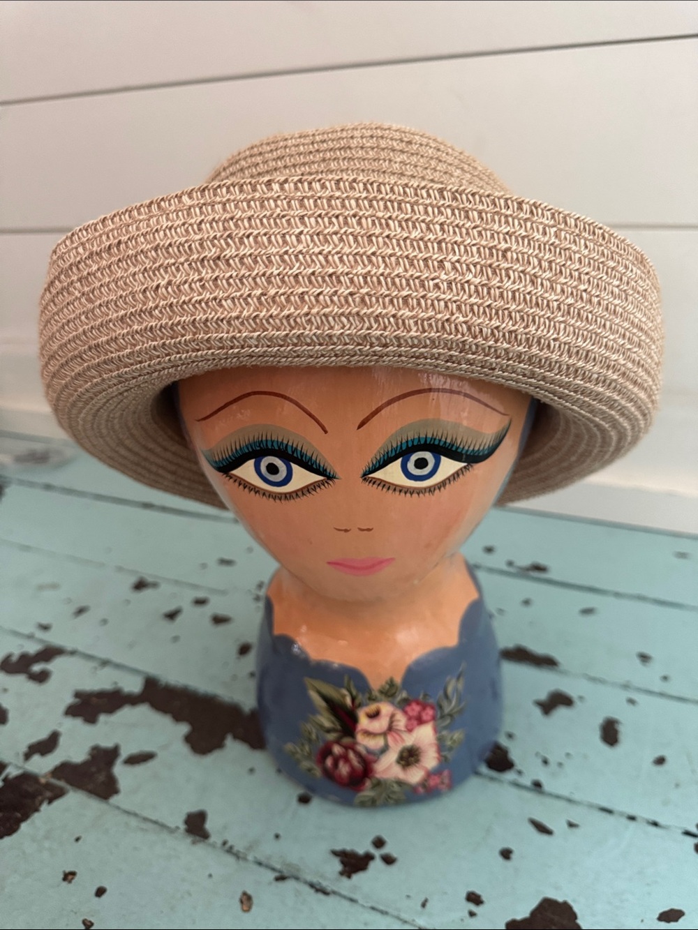 Betmar New York woven paper/poly straw sun hat classic Packable